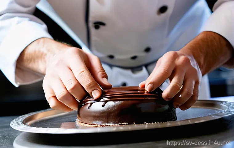 디저트 전문가의 해외 인증 자격증 - **Prompt 1: The Artisan's Touch**
    "A highly skilled pastry chef, wearing a clean, professional c...