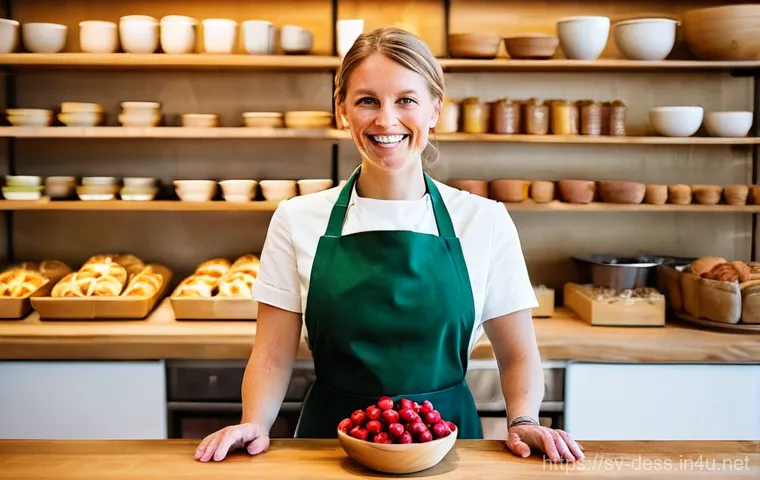 디저트 전문가의 취업 면접 대비 요령 - **Professional Pastry Chef Presenting a Diverse Portfolio**
    "A highly skilled pastry chef, in th...